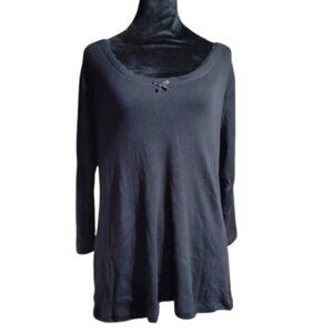 Steve Black 3/4 Sleeve Bow Crew Neck Women's Top Size Extra Large